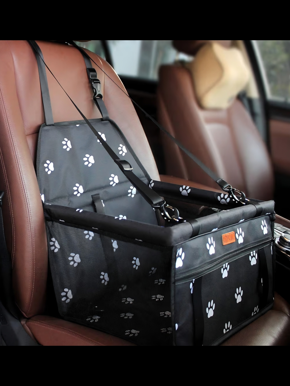 Pet Dog Booster Seat, with Upgrade Support Rod, Breathable and Foldable Pet